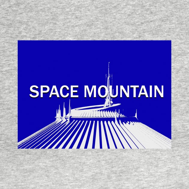 Space Mountain blue and white design by dltphoto